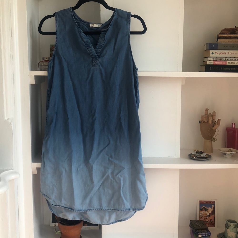 Ombré sleeveless cotton dress